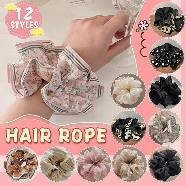 Oversize Large Scrunchies Silk Satin Elastic Hair Hair Bands Rope Tie Ponytail - Aimall