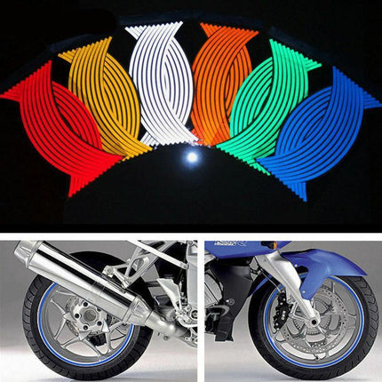 18" Reflective Rim Tape Wheel Stripe Decal Trim Sticker For Car Motorcycle