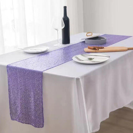 Sequin Table Runner Square Decorative Hotel Tablecloth for Wedding Party Decor