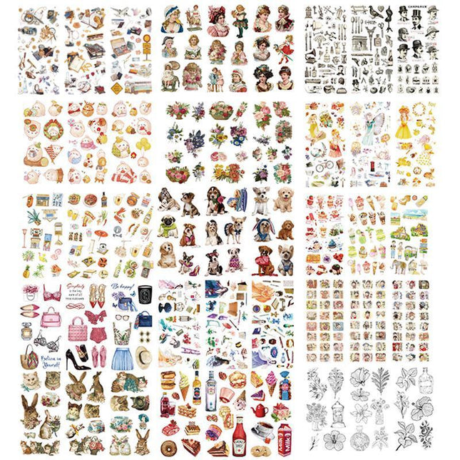 15-Style Creative Student Graffiti Sticker Set Small Fresh Sticker - Aimall