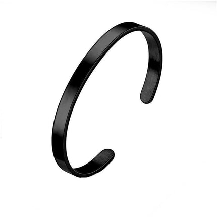 6MM Cuff Bracelet Stainless Steel Twisted Open Bangle Bracelet Men Women Jewlery - Aimall