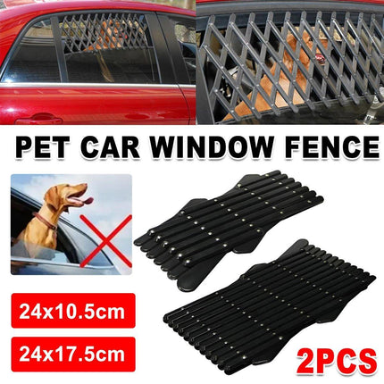 2pcs Retractable Car Window Guardrail for Dogs Cats Pet Barrier Fence