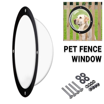 Dog Porthole Window Round Transparent for Fence Pet Peek Look Out Durable Dome - Aimall