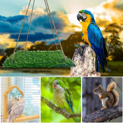 Parrot Turf Hammock Climbing Toy for Hamster Pet Bed Hanging Swing for Small Pet