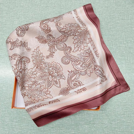 Square Silk Feel Satin Scarf Small Vintage Head Neck Hair Tie Band Women Elegant - Aimall