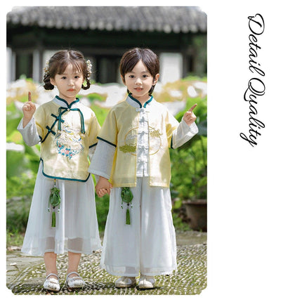 Hanfu Boys Chinese Style Costumes Spring Autumn Improved Ancient Attire
