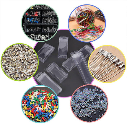 50pcs Transparent Gift Boxes with Hooks Clear Packaging Storage Containers