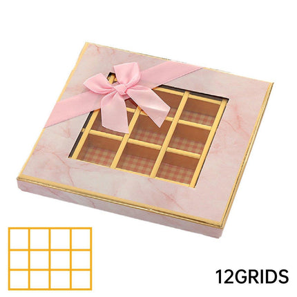 25X Valentines Day 9/12Grids Chocolate Box Gourmet Desserts Gift Display Window