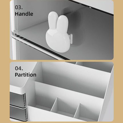 Cartoon Drawer Type Cosmetic Jewelry Storage Box Desktop Student Stationery Box