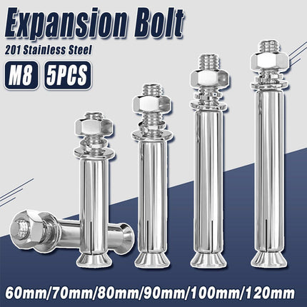 M8 Stainless Steel Expansion Anchor Bolts Heavy Duty Hex Head Screws