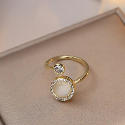 Cat Eye Bracelet Ring Set Fashion Jewellery Women Adjustable Accessories