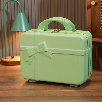 14 Inch Bow Hand Luggage Mini Makeup Case Travel Storage Gift Suitcase for Women