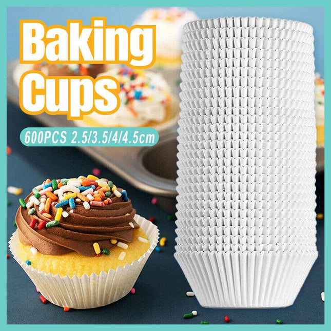 Patty Pans Muffin Cases Choc 600/Pk Cake Boards Cupcake Liners Boxes Baking Cups - Aimall