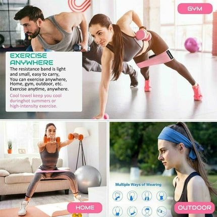 L 8*74CM Resistance Booty Bands Hip Circle Loop Bands Set Gym Home Exercise Women - Aimall