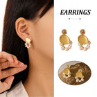 Vintage Pearl Beaded Earrings Simple Versatile Jewelry Women Elegant Fashion