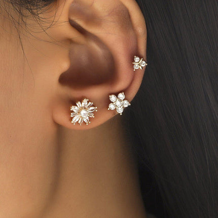 Simple Ear Clips No Piercing Stud Earrings Set Non Pierced Fashion Jewellery