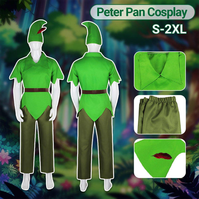 Peter Pan Cosplay Costume Peter Pan Cos Adult Children Stage Character Performance Suit