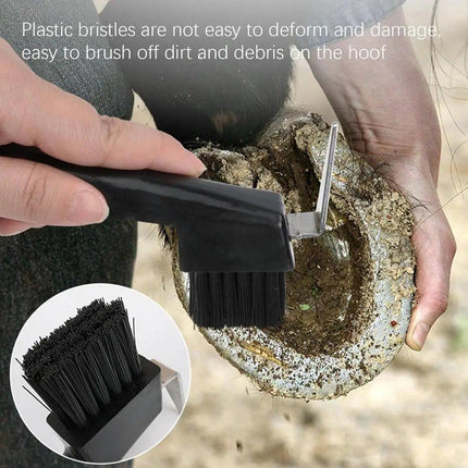 Horseshoe Cleaning Hook Brush Equestrian Horse Hoof Care Grooming Tools Supplies