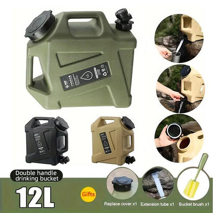 12L Portable Outdoor Camping Water Storage Bucket Tank for Pure Drinking Water