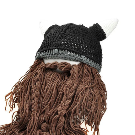Funny Beard Party Hat Costume Accessory Warm Winter Beanie Unisex Gift Ideas