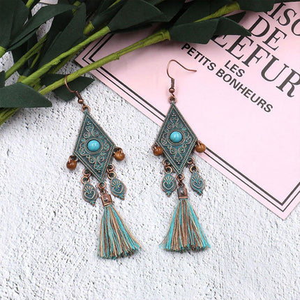 Vintage Tassel Earrings for Women Long Ethnic Style Dangle Fashion Jewellery