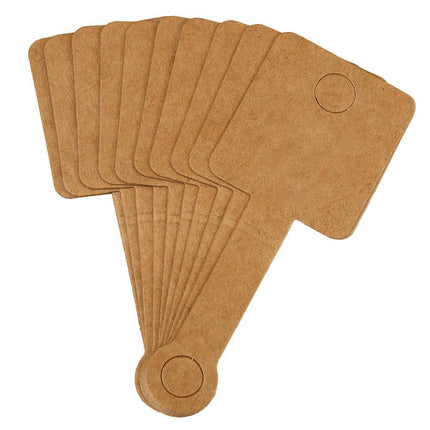 100pcs Sticky Back Jewelry Display Cards for Hair Ties Bracelets Foldable Tags