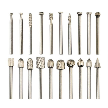 20pcs 3mm Solid Carbide Burrs Set for Rotary Tool Drill Die Carving Accessories