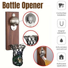 Magnetic Wooden Beer Bottle Opener Football Basketball Wine Opener Refrigerator