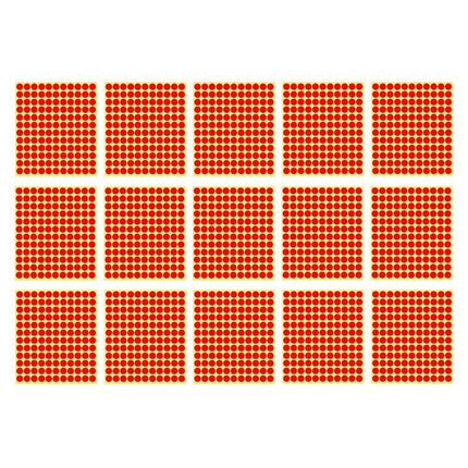 8/13/25/50mm Colour Sticker Dots Adhesive Round Labels Circular Scrapbooking Red - Aimall