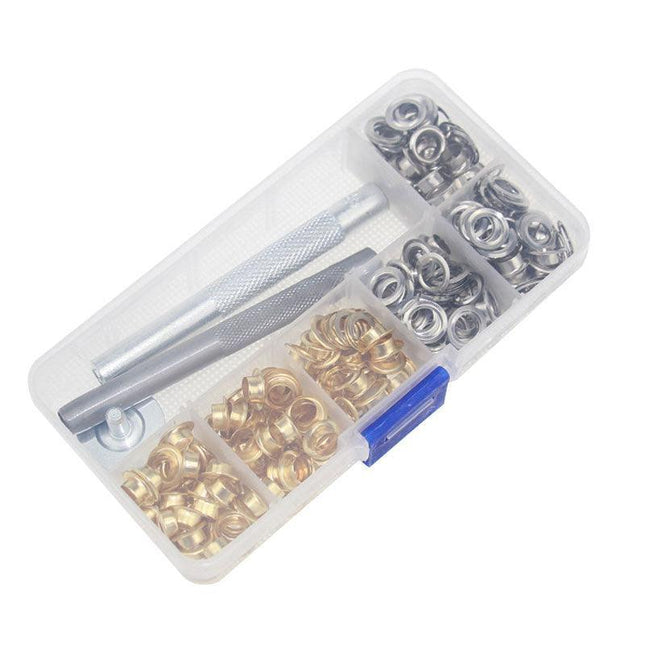 Eyelet Punch Die Tool Kits +100Set 6Mm Eyelets Grommet Washer For Leather Craft - Aimall