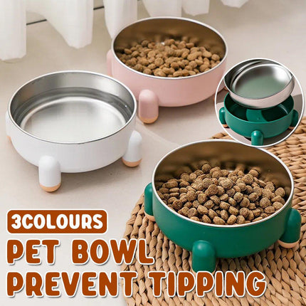 Anti-Tip Stainless Steel Dog Bowl Pet Basin for Dogs Cats Durable Feeding Dish