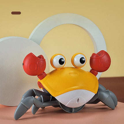 Electric Music Crawling Crab Baby Toy LED Light Up Kids Toddler Interactive Toys - Aimall