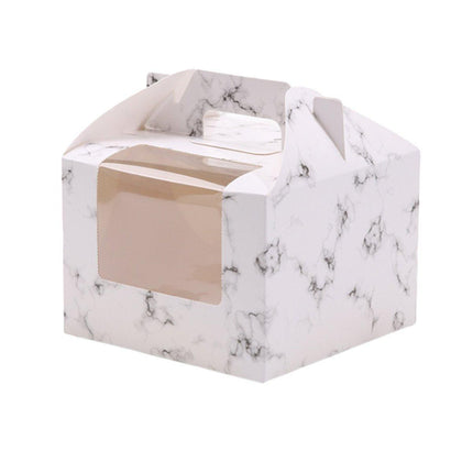 25pcs Portable Cupcake Packaging Box with Transparent Window for Easy Opening