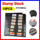 10 Sheet of Stamp Stock Black & Double Sided Page 7Strips & 9 Binder Holes - Aimall