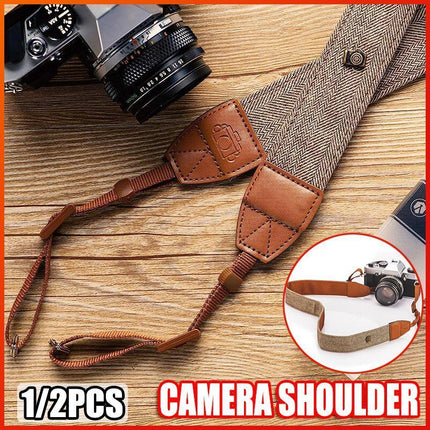 1-2PCS Camera Shoulder Neck Vintage Strap Belt for Sony Nikon Canon Olympus DSLR - Aimall