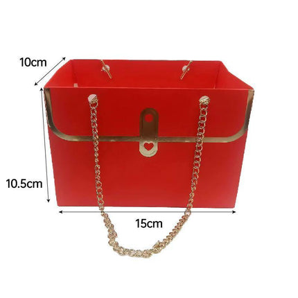 10pcs Rectangular Handbag Flower Packaging Gift Bags Creative Bouquet Boxes