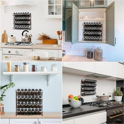 Black Four Tier Kitchen Shelf Organizer Storage Rack for Home Organization Use