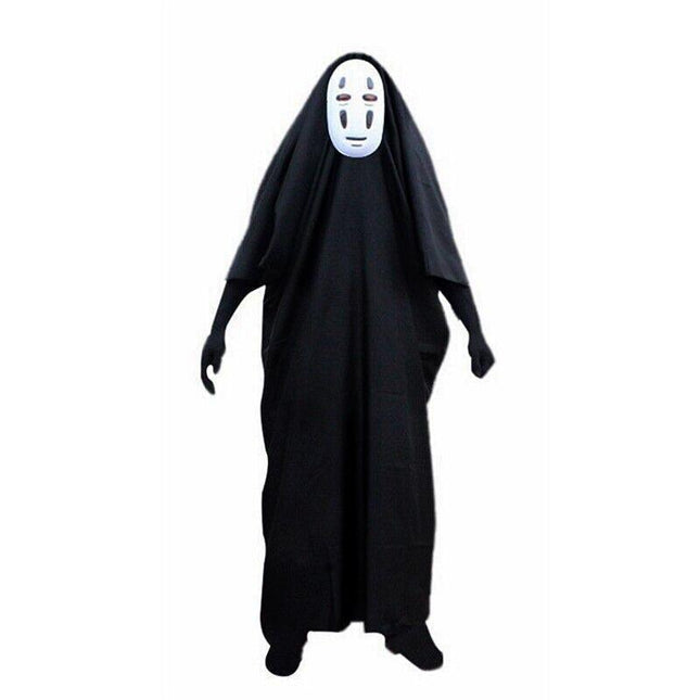 Adult Spirited Away No Face Male Cosplay Costume Mask Halloween Xmas Party Suit AU