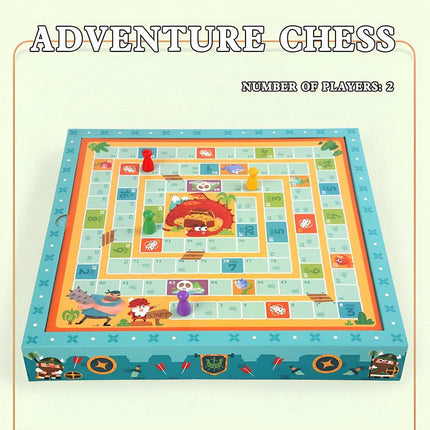 8-in-1 Board Game Set Chess Games Board Toy Backgammon Checkers Snakes Ladders - Aimall
