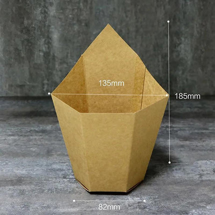 500PCS French Fries Cups Disposable Kraft Paper Cups Snack Containers Aimall