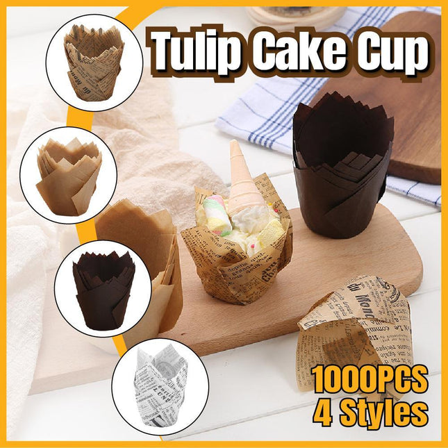 1000PCS Grease-proof Cupcake Liners Muffin Cup Cup Cake Paper Cup Large - Aimall