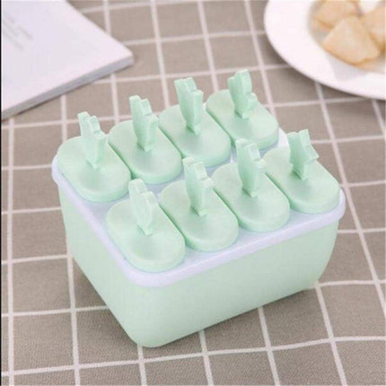 6/8 Cells Mould Maker Ice Cream Pop Reusable Icy Pole Frozen Square Molds Block