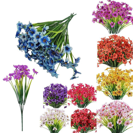 12pcs Artificial Flowers Set for Home Decor Wedding Party Fake Floral Decor