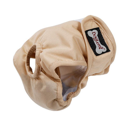 Female Dog Puppy Nappy Diapers Wrap Band Sanitary Pants Underpants XS-XL OZ Beige - Aimall