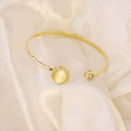Cat Eye Bracelet Ring Set Fashion Jewellery Women Adjustable Accessories