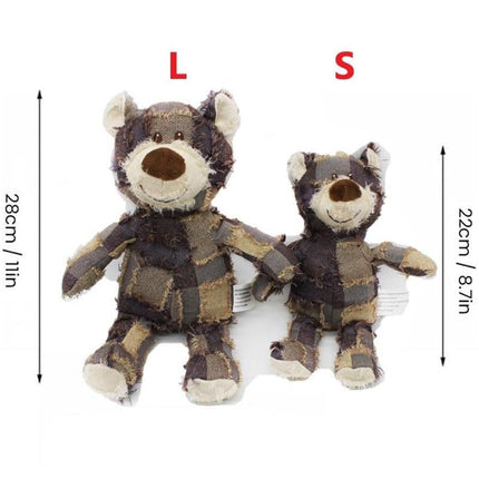 Puppy Squeaky Plush Toy Small Dog Chew Soft Bear Pet Companion