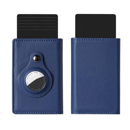 For Airtag Wallet PU Leather Credit Card Money Holder AirTag Case Air Tag Cover - Aimall