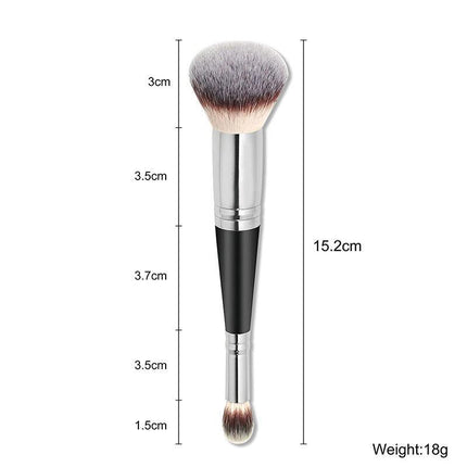 Double Ended Makeup Brush Liquid Foundation Powder Eyeshadow Cosmetic Brush Tool - Aimall