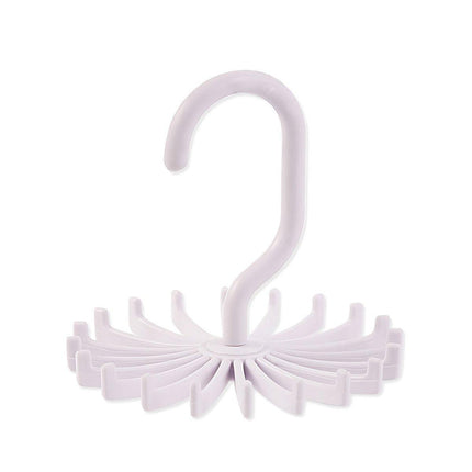 Plastic Mini 360 Degree Rotating Tie Hanger Closet Organizer Space Saving Tool