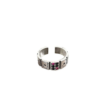 Non-Fading Hip Hop Open Ring for Girls Stylish Adjustable Fashion Jewelry